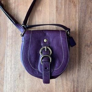 Coach Purple Leather Crossbody Bag